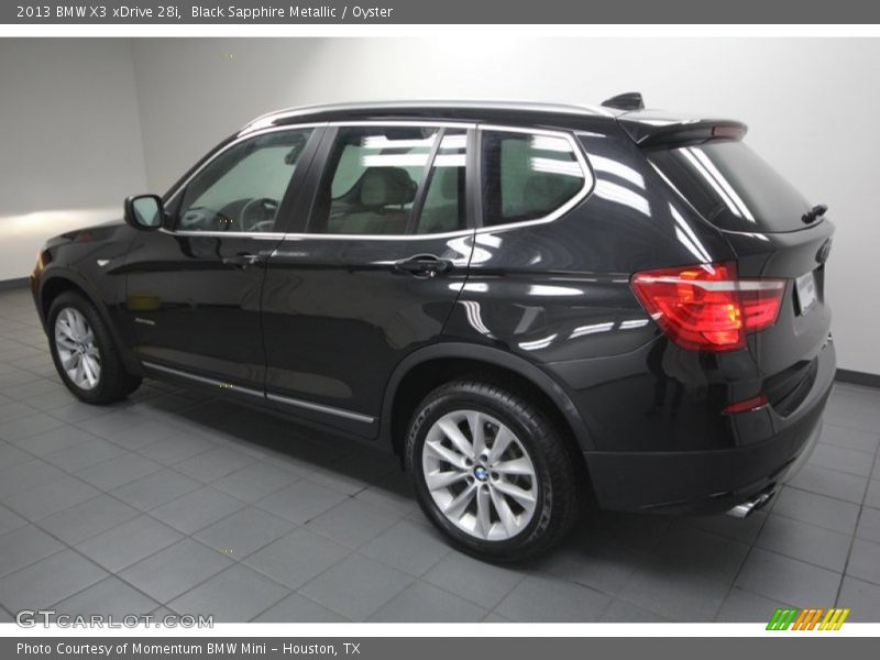 Black Sapphire Metallic / Oyster 2013 BMW X3 xDrive 28i