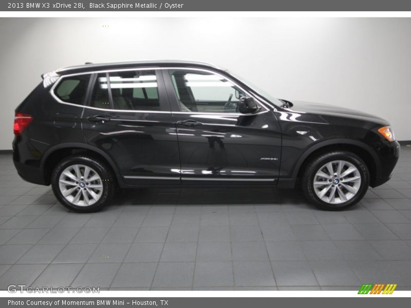 Black Sapphire Metallic / Oyster 2013 BMW X3 xDrive 28i