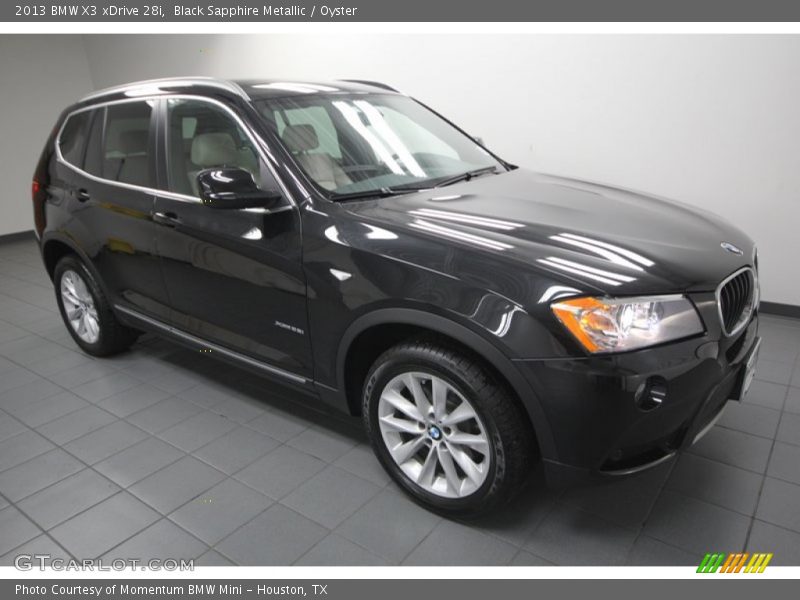 Black Sapphire Metallic / Oyster 2013 BMW X3 xDrive 28i