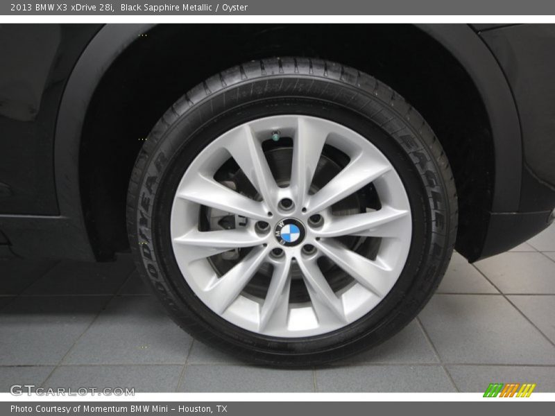 Black Sapphire Metallic / Oyster 2013 BMW X3 xDrive 28i