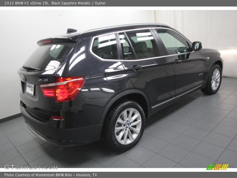 Black Sapphire Metallic / Oyster 2013 BMW X3 xDrive 28i