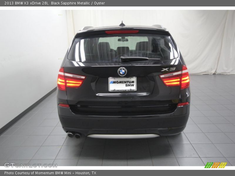 Black Sapphire Metallic / Oyster 2013 BMW X3 xDrive 28i
