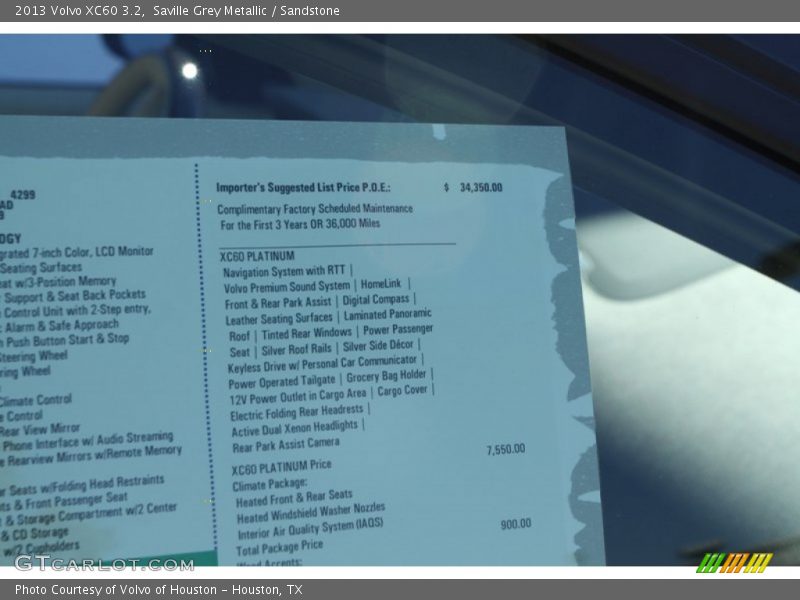 Saville Grey Metallic / Sandstone 2013 Volvo XC60 3.2