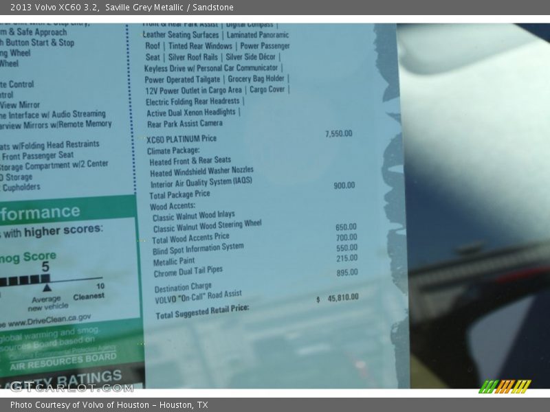 Saville Grey Metallic / Sandstone 2013 Volvo XC60 3.2