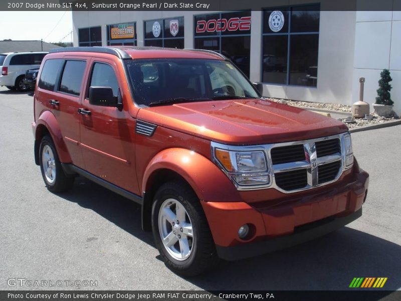 Sunburst Orange Pearl / Dark Slate Gray 2007 Dodge Nitro SLT 4x4