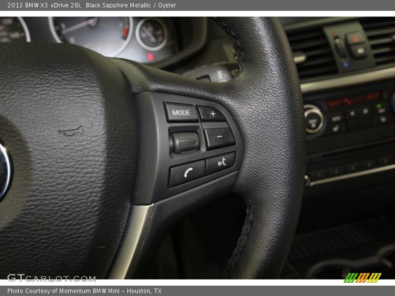 Black Sapphire Metallic / Oyster 2013 BMW X3 xDrive 28i