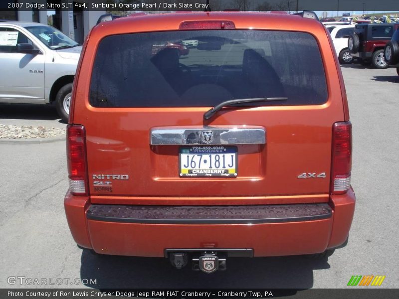 Sunburst Orange Pearl / Dark Slate Gray 2007 Dodge Nitro SLT 4x4