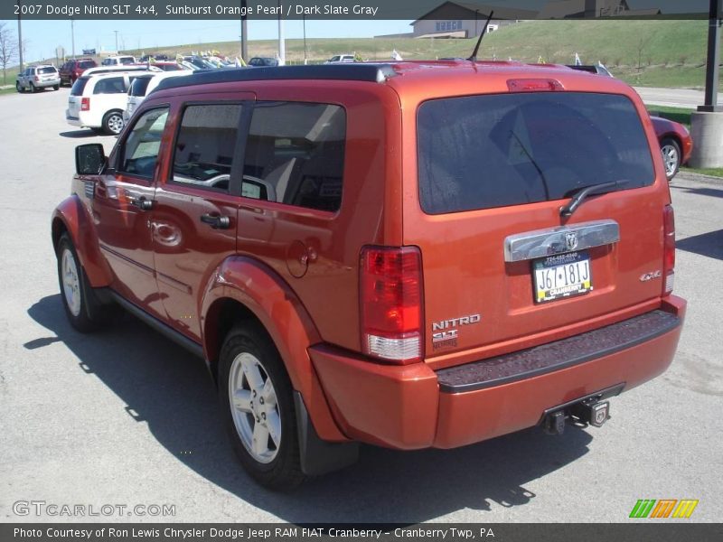 Sunburst Orange Pearl / Dark Slate Gray 2007 Dodge Nitro SLT 4x4
