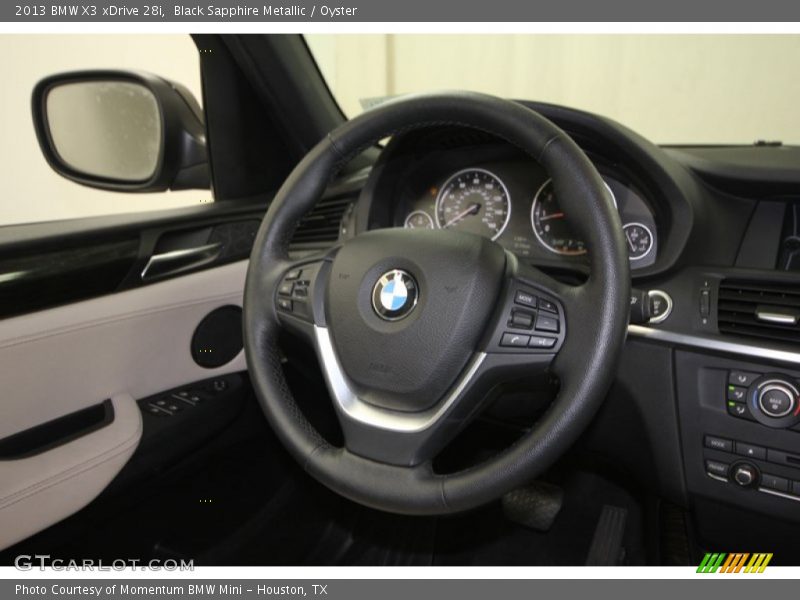 Black Sapphire Metallic / Oyster 2013 BMW X3 xDrive 28i