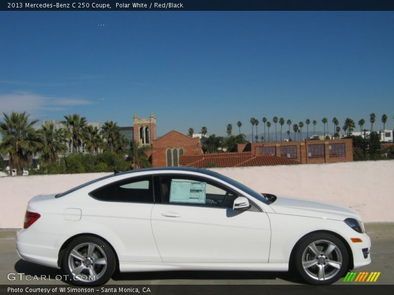 Polar White / Red/Black 2013 Mercedes-Benz C 250 Coupe