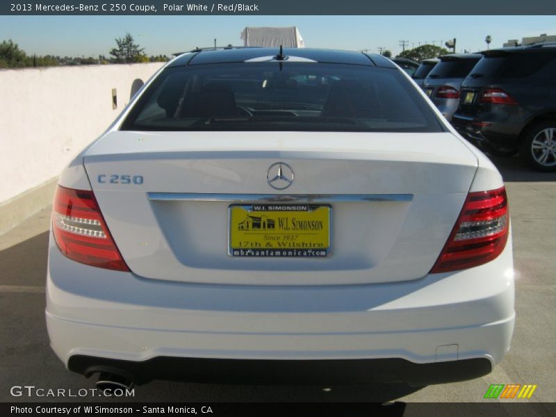 Polar White / Red/Black 2013 Mercedes-Benz C 250 Coupe