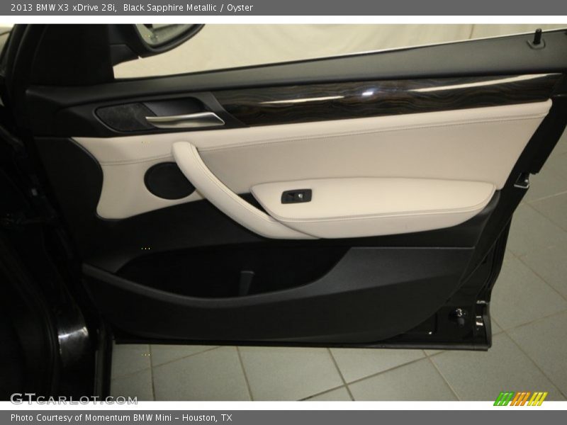 Black Sapphire Metallic / Oyster 2013 BMW X3 xDrive 28i
