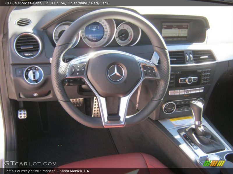 Polar White / Red/Black 2013 Mercedes-Benz C 250 Coupe
