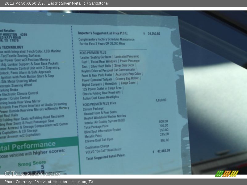 Electric Silver Metallic / Sandstone 2013 Volvo XC60 3.2