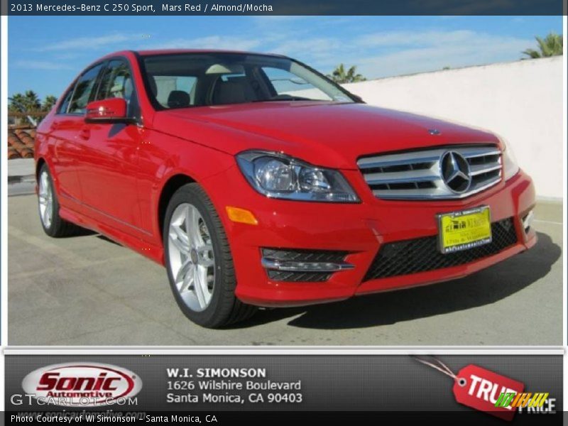 Mars Red / Almond/Mocha 2013 Mercedes-Benz C 250 Sport