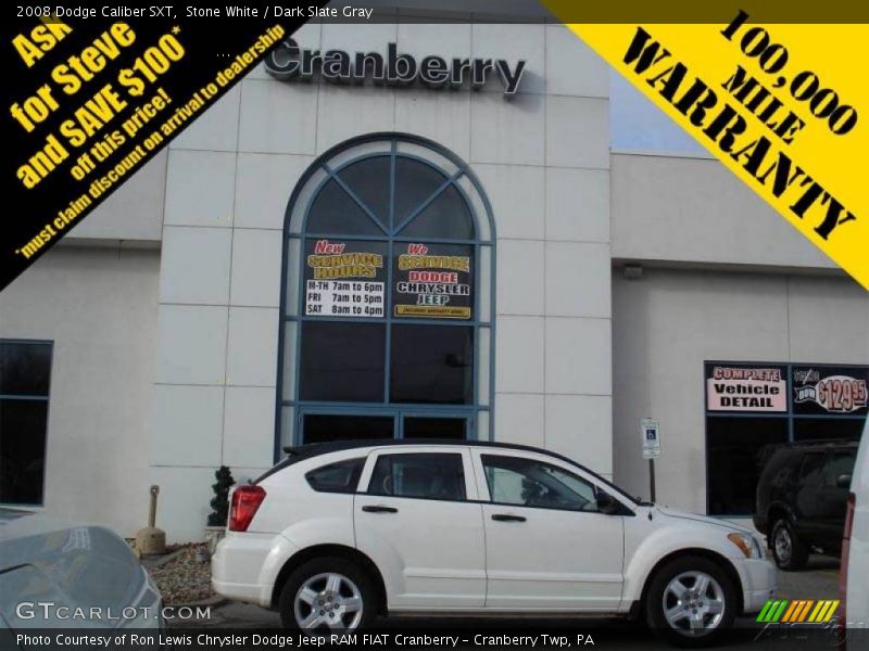 Stone White / Dark Slate Gray 2008 Dodge Caliber SXT