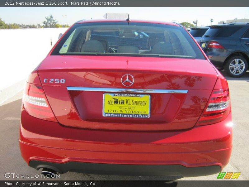Mars Red / Almond/Mocha 2013 Mercedes-Benz C 250 Sport