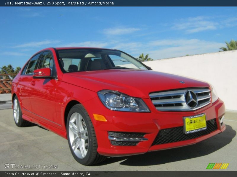 Mars Red / Almond/Mocha 2013 Mercedes-Benz C 250 Sport