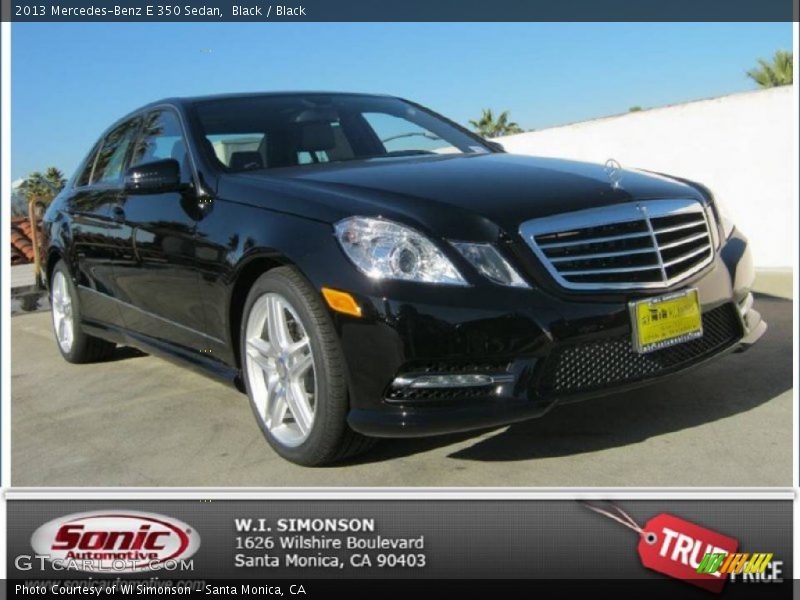 Black / Black 2013 Mercedes-Benz E 350 Sedan