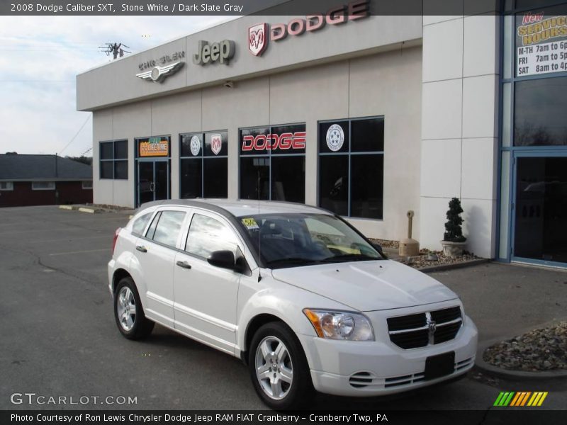 Stone White / Dark Slate Gray 2008 Dodge Caliber SXT