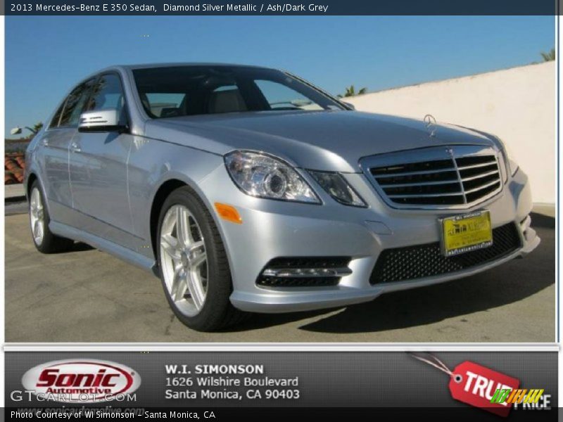 Diamond Silver Metallic / Ash/Dark Grey 2013 Mercedes-Benz E 350 Sedan