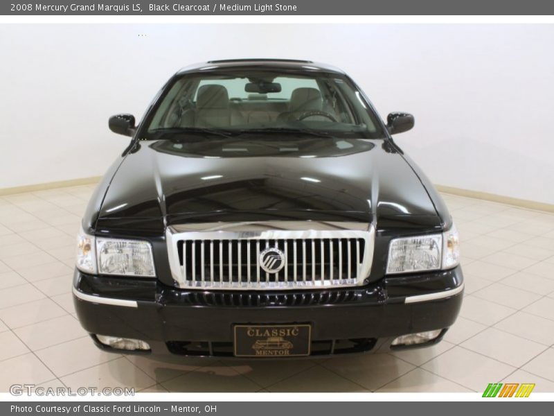 Black Clearcoat / Medium Light Stone 2008 Mercury Grand Marquis LS