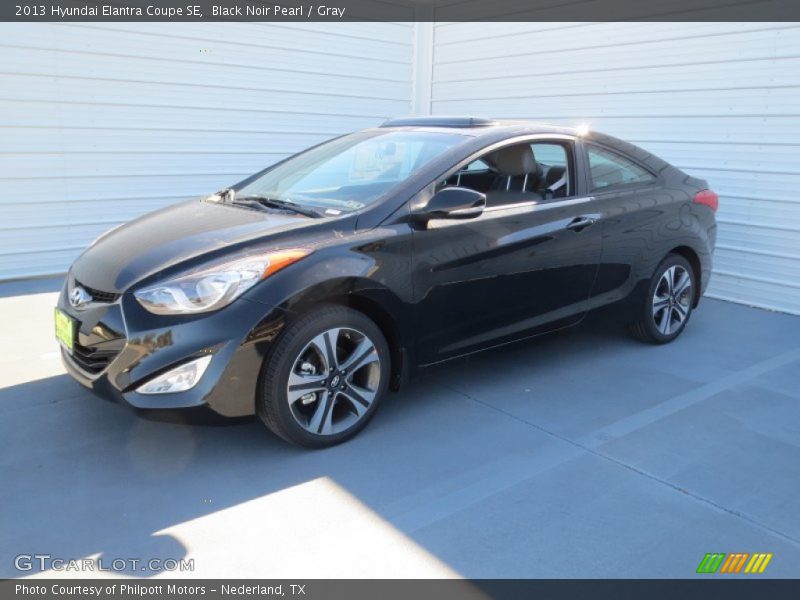 Black Noir Pearl / Gray 2013 Hyundai Elantra Coupe SE