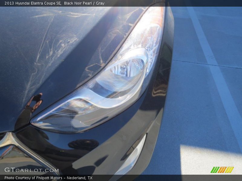 Black Noir Pearl / Gray 2013 Hyundai Elantra Coupe SE