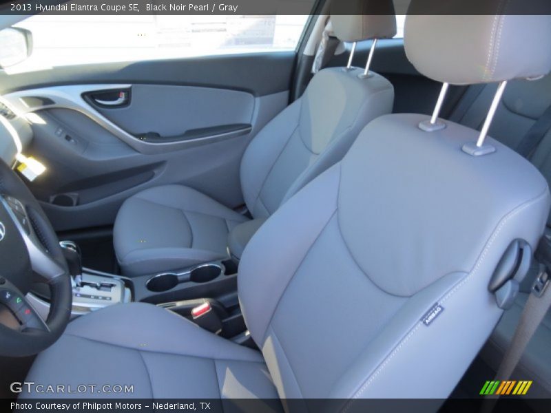 Black Noir Pearl / Gray 2013 Hyundai Elantra Coupe SE
