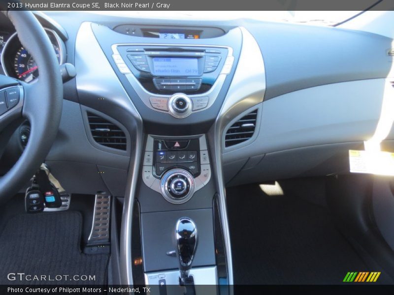 Black Noir Pearl / Gray 2013 Hyundai Elantra Coupe SE