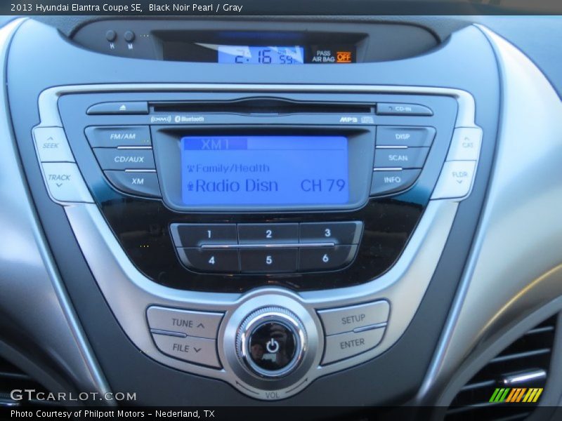 Black Noir Pearl / Gray 2013 Hyundai Elantra Coupe SE