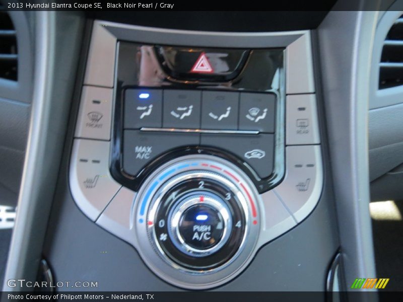 Black Noir Pearl / Gray 2013 Hyundai Elantra Coupe SE