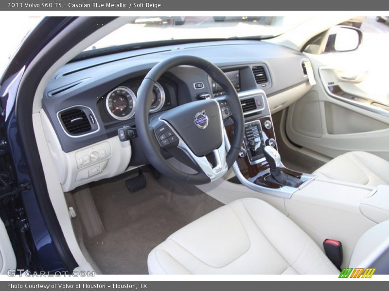 Caspian Blue Metallic / Soft Beige 2013 Volvo S60 T5