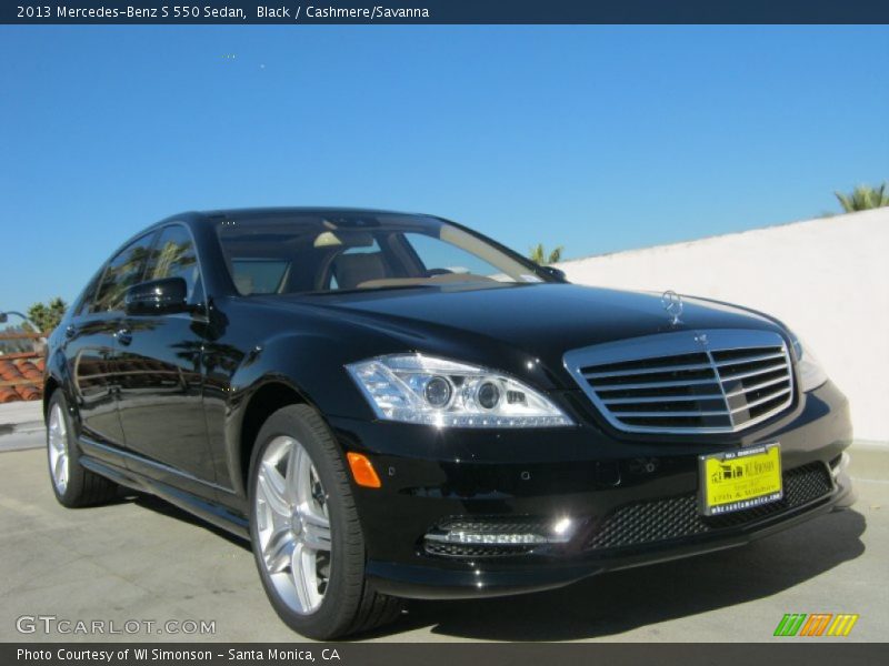 Black / Cashmere/Savanna 2013 Mercedes-Benz S 550 Sedan