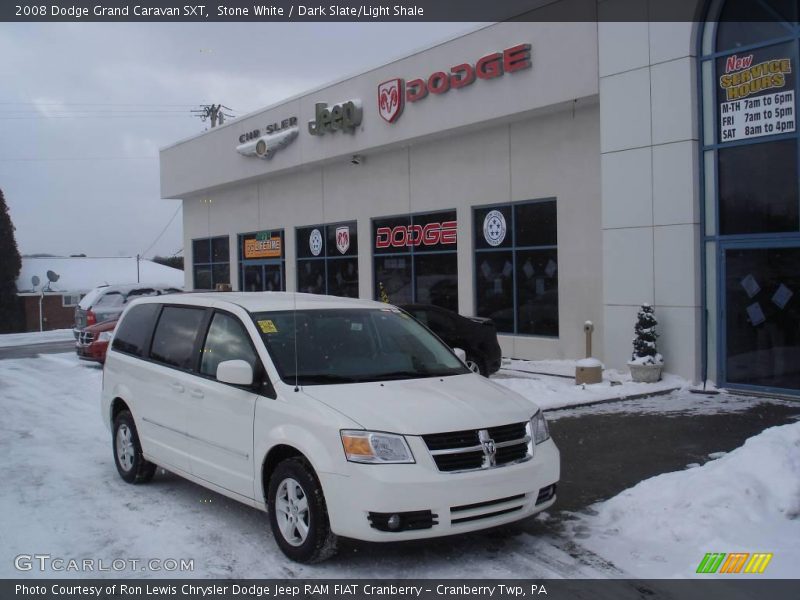 Stone White / Dark Slate/Light Shale 2008 Dodge Grand Caravan SXT