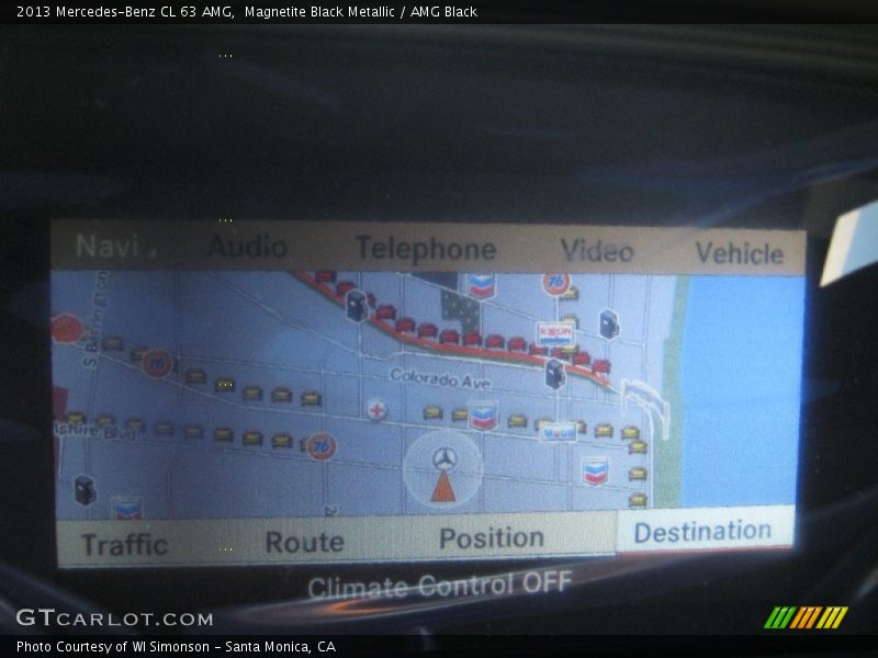 Navigation of 2013 CL 63 AMG