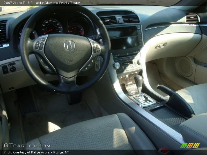 White Diamond Pearl / Taupe 2007 Acura TL 3.2