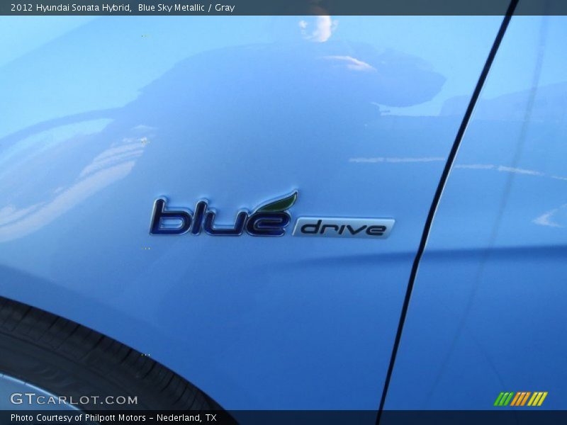 Blue Sky Metallic / Gray 2012 Hyundai Sonata Hybrid
