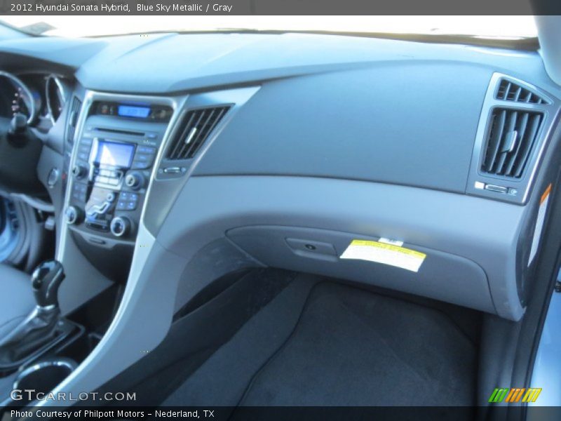 Blue Sky Metallic / Gray 2012 Hyundai Sonata Hybrid