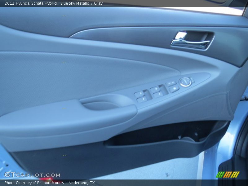 Blue Sky Metallic / Gray 2012 Hyundai Sonata Hybrid