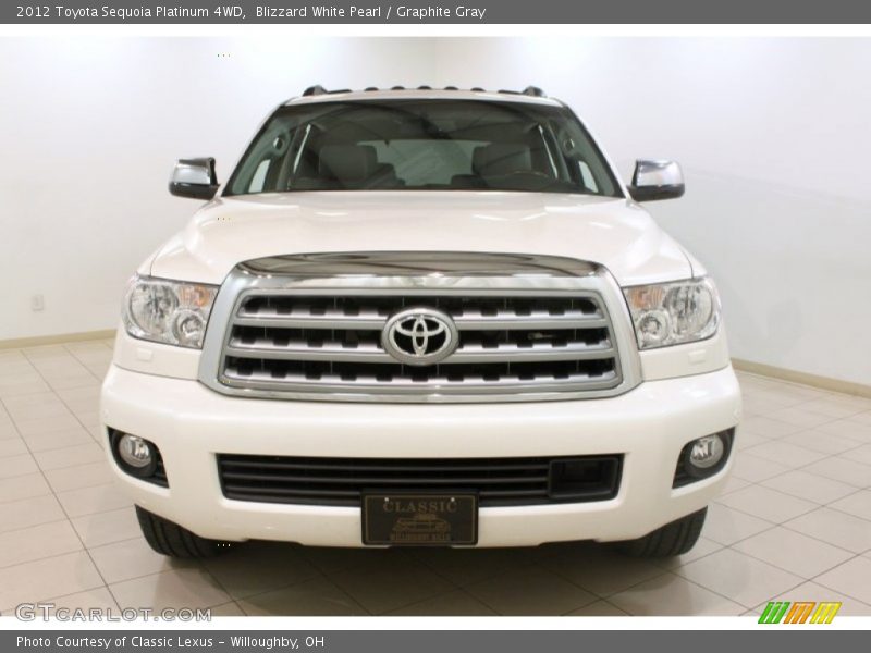 Blizzard White Pearl / Graphite Gray 2012 Toyota Sequoia Platinum 4WD