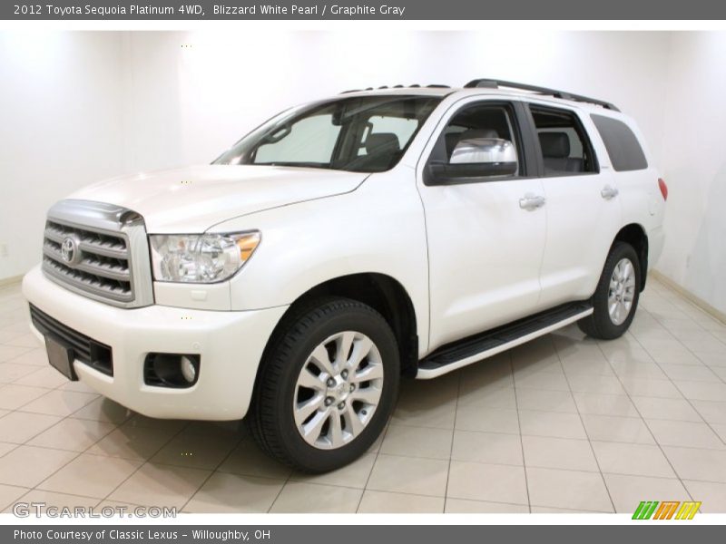 Blizzard White Pearl / Graphite Gray 2012 Toyota Sequoia Platinum 4WD