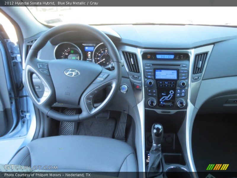 Blue Sky Metallic / Gray 2012 Hyundai Sonata Hybrid