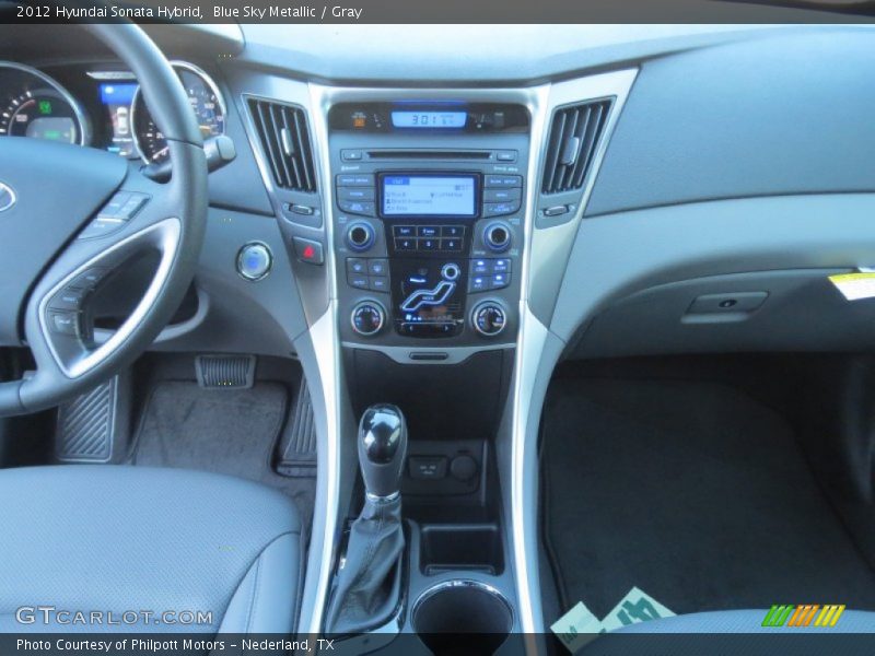 Blue Sky Metallic / Gray 2012 Hyundai Sonata Hybrid
