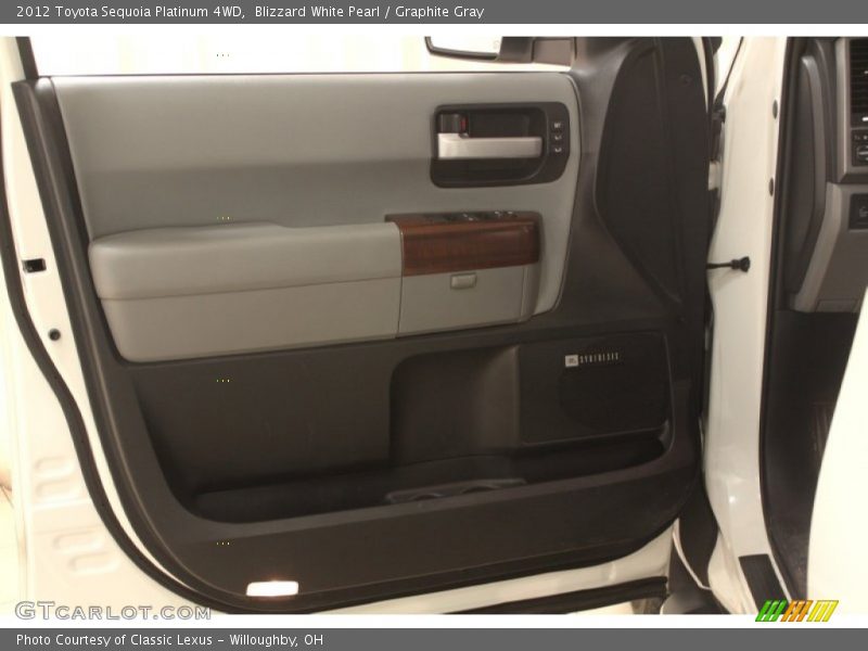 Blizzard White Pearl / Graphite Gray 2012 Toyota Sequoia Platinum 4WD