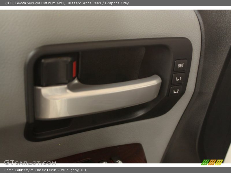 Blizzard White Pearl / Graphite Gray 2012 Toyota Sequoia Platinum 4WD
