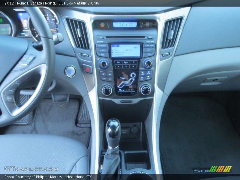Blue Sky Metallic / Gray 2012 Hyundai Sonata Hybrid