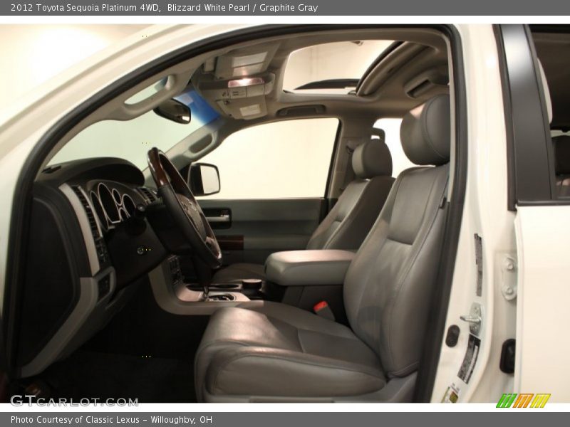 Blizzard White Pearl / Graphite Gray 2012 Toyota Sequoia Platinum 4WD
