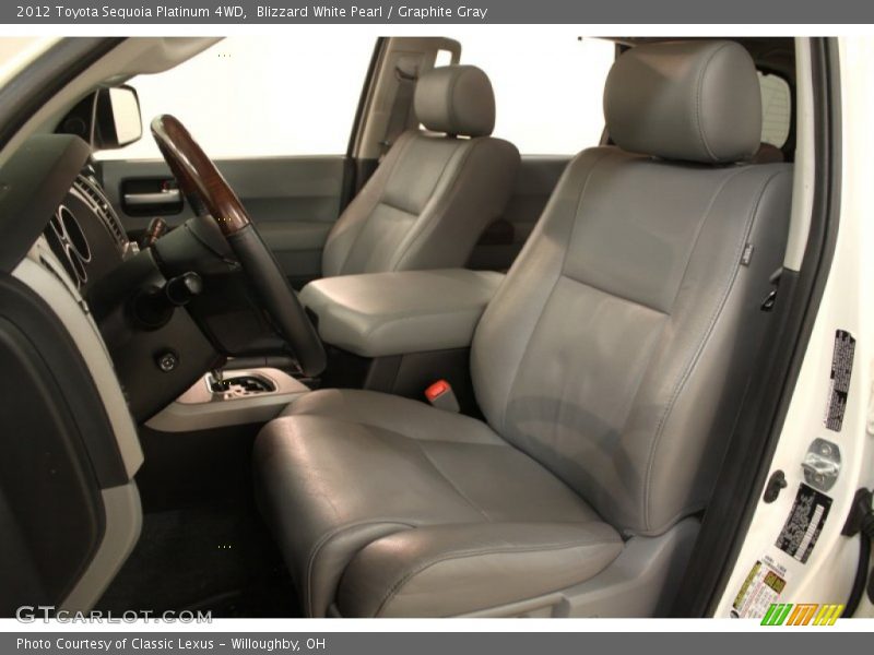 Blizzard White Pearl / Graphite Gray 2012 Toyota Sequoia Platinum 4WD