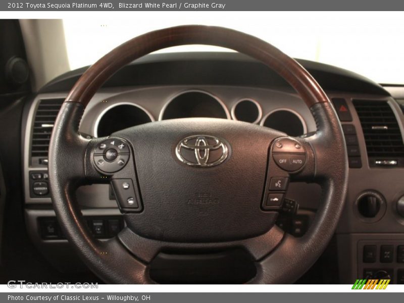 Blizzard White Pearl / Graphite Gray 2012 Toyota Sequoia Platinum 4WD